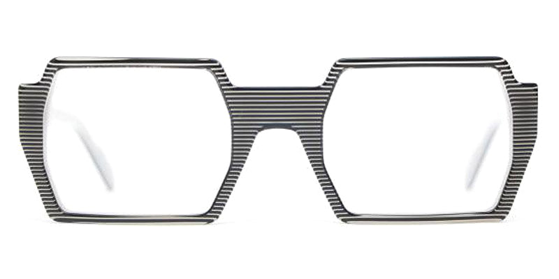 Henau® Victor H VICTOR E36 51 - E36 Black Striped/Transparent Grey Eyeglasses