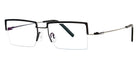 Theo® Vitelotte TH VITELOTTE 229 52 - Black/Silver Eyeglasses